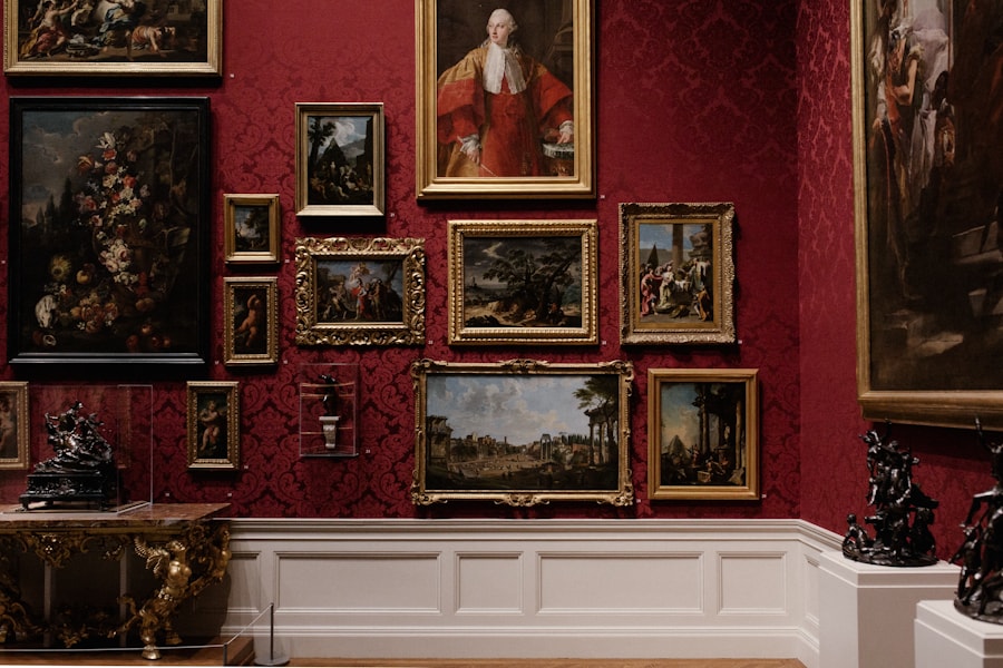 Galleria italiana con pittura antica