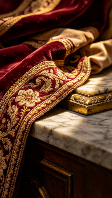 Particolare di tessuto elegante